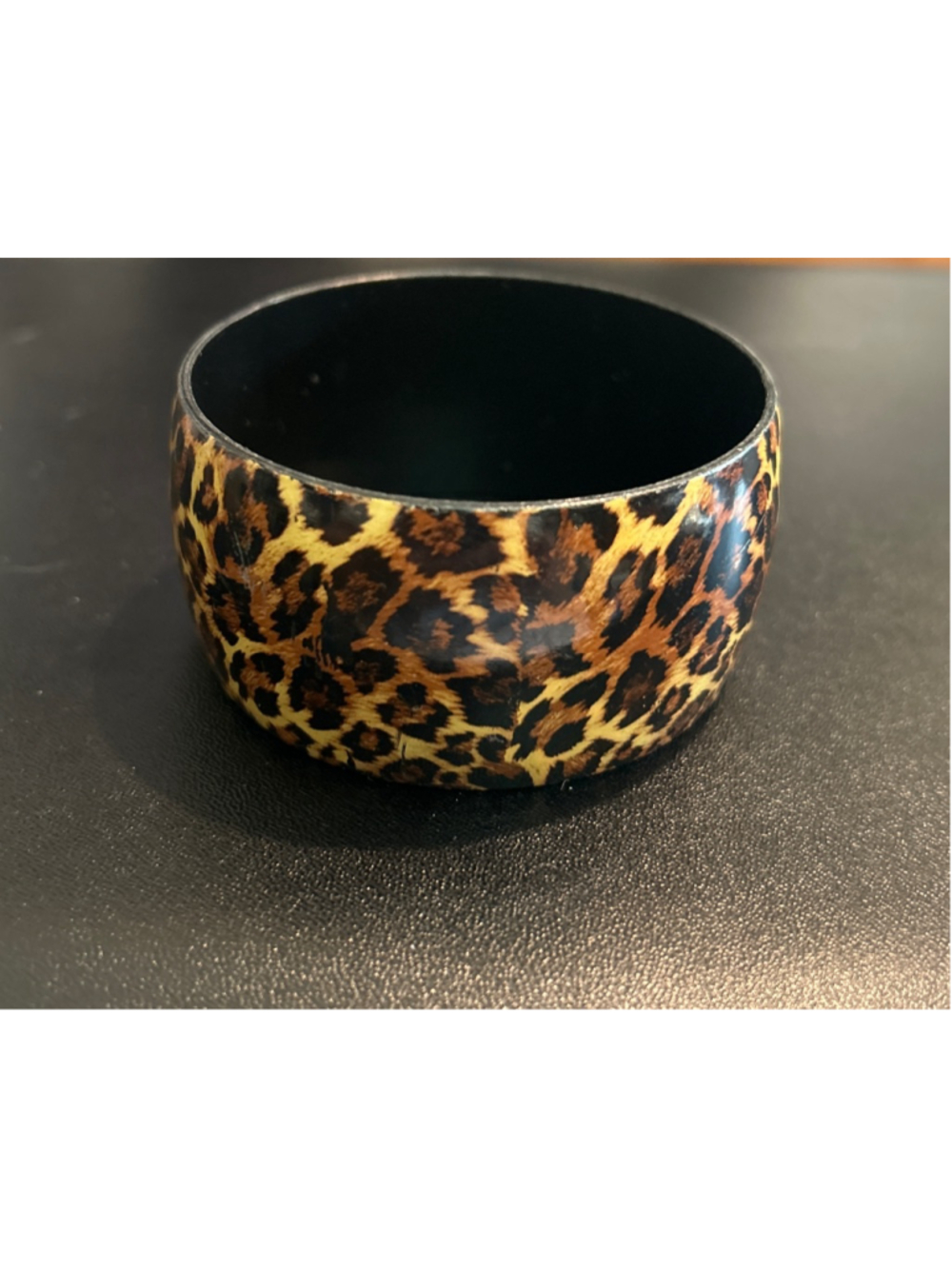 Women's Unbranded Leopard Print Bangle Bracelet One Size Brown Black
